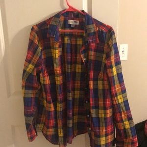 EUC Old Navy Plaid button shirt